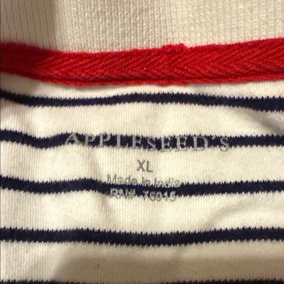 Appleseed's Navy and Red Striped Top - Picture 2 of 3